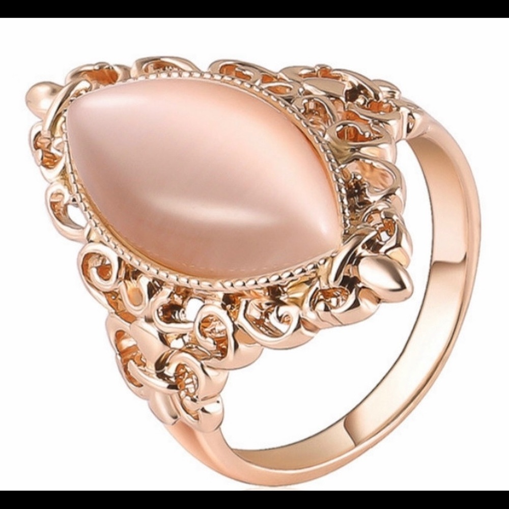 Vintage Style Waterdrop Opal Ring - so 10 - Picture 3 of 3